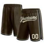 Personalized Olive Cream-Black Authentic Salute To Service Basketball Shorts Team Custom Name and Number