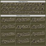 Personalized Olive Cream-Black Authentic Sleeveless Salute To Service Baseball Jersey Team Custom Name and Number