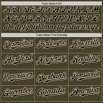 Personalized Olive Cream-Black Pinstripe Authentic Split Fashion Salute To Service Baseball Jersey Team Custom Name and Number