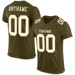 Personalized Olive Cream Mesh Authentic Salute To Service Football Jersey Team Custom Name and Number