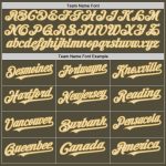 Personalized Olive Cream-Old Gold Mesh Authentic Throwback Salute To Service Baseball Jersey Team Custom Name and Number