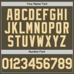 Personalized Olive Cream-Old Gold Mesh Authentic Throwback Salute To Service Baseball Jersey Team Custom Name and Number