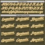 Personalized Olive Cream-Old Gold Pinstripe Authentic Split Fashion Salute To Service Baseball Jersey Team Custom Name and Number