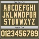 Personalized Olive Cream-Old Gold Salute To Service Two-Button Unisex Softball Jersey Team Custom Name and Number