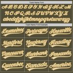 Personalized Olive Cream-Old Gold Salute To Service Two-Button Unisex Softball Jersey Team Custom Name and Number
