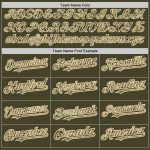Personalized Olive Cream Pinstripe Camo Salute To Service Two-Button Unisex Softball Jersey Team Custom Name and Number
