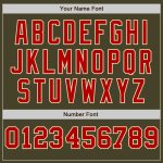 Personalized Olive Cream-Red Pinstripe Authentic Split Fashion Salute To Service Baseball Jersey Team Custom Name and Number
