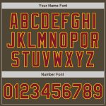Personalized Olive Crimson-Gold Bomber Full-Snap Varsity Letterman Salute To Service Jacket Team Custom Name and Number