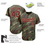 Personalized Olive Crimson-Old Gold 3D Pattern Design Authentic Salute To Service Baseball Jersey Team Custom Name and Number