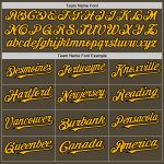 Personalized Olive Gold-Black 3 Colors Arm Shapes Authentic Salute To Service Baseball Jersey Team Custom Name and Number