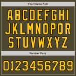 Personalized Olive Gold-Black Authentic Salute To Service Baseball Jersey Team Custom Name and Number