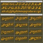 Personalized Olive Gold-Black Authentic Sleeveless Salute To Service Baseball Jersey Team Custom Name and Number