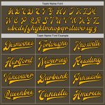 Personalized Olive Gold-Black Bomber Full-Snap Varsity Letterman Salute To Service Jacket Team Custom Name and Number