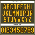Personalized Olive Gold-Black Performance Vapor Salute To Service Golf Polo Shirt Team Custom Name and Number