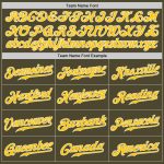 Personalized Olive Gold-White Authentic Salute To Service Baseball Jersey Team Custom Name and Number