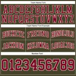 Personalized Olive Maroon-Cream Authentic Throwback Salute To Service Basketball Shorts Team Custom Name and Number