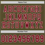 Personalized Olive Maroon-Cream Mesh Authentic Salute To Service Football Jersey Team Custom Name and Number