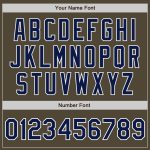 Personalized Olive Navy-White Bomber Full-Snap Varsity Letterman Salute To Service Jacket Team Custom Name and Number