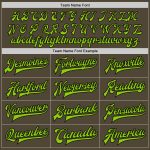 Personalized Olive Neon Green-Black Bomber Full-Snap Varsity Letterman Salute To Service Jacket Team Custom Name and Number