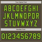 Personalized Olive Neon Green-Black Bomber Full-Snap Varsity Letterman Salute To Service Jacket Team Custom Name and Number