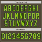 Personalized Olive Neon Green-Navy Bomber Full-Snap Varsity Letterman Salute To Service Jacket Team Custom Name and Number