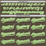 Personalized Olive Neon Green-White Authentic Salute To Service Baseball Jersey