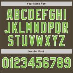 Personalized Olive Neon Green-White Authentic Salute To Service Baseball Jersey