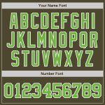 Personalized Olive Neon Green-White Authentic Salute To Service Baseball Jersey Team Custom Name and Number