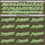 Personalized Olive Neon Green-White Authentic Salute To Service Baseball Jersey Team Custom Name and Number