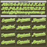 Personalized Olive Neon Green-White Line Authentic Salute To Service Baseball Jersey Team Custom Name and Number