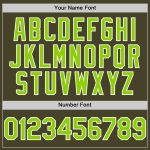 Personalized Olive Neon Green-White Line Authentic Salute To Service Baseball Jersey Team Custom Name and Number