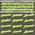 Personalized Olive Neon Green-White Performance Salute To Service T-Shirt Team Custom Name and Number