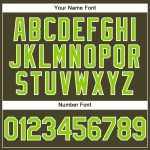 Personalized Olive Neon Green-White Performance Vapor Salute To Service Golf Polo Shirt Team Custom Name and Number
