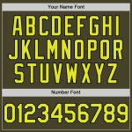 Personalized Olive Neon Yellow-Black Line Authentic Salute To Service Baseball Jersey Team Custom Name and Number