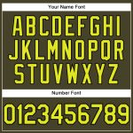 Personalized Olive Neon Yellow-Black Performance Salute To Service T-Shirt Team Custom Name and Number