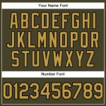 Personalized Olive Old Gold-Black Performance Salute To Service T-Shirt Team Custom Name and Number