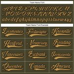 Personalized Olive Old Gold-Black Salute To Service Hockey Lace Neck Jersey Team Custom Name and Number