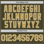 Personalized Olive Old Gold-White Line Authentic Salute To Service Baseball Jersey Team Custom Name and Number
