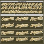Personalized Olive Old Gold-White Line Authentic Salute To Service Baseball Jersey Team Custom Name and Number