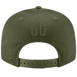 Personalized Olive Olive-Black Stitched Adjustable Snapback Hat Team Custom Name and Number