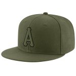Personalized Olive Olive-Black Stitched Adjustable Snapback Hat Team Custom Name and Number