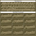 Personalized Olive Olive-Cream Authentic Salute To Service Baseball Jersey Team Custom Name and Number