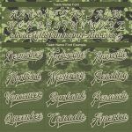 Personalized Olive Olive Cream-Black 3D Bomber Full-Snap Varsity Letterman Salute To Service Jacket Team Custom Name and Number