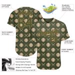 Personalized Olive Olive-Old Gold 3D Pattern Design Authentic Salute To Service Baseball Jersey Team Custom Name and Number