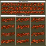 Personalized Olive Orange-Black Authentic Salute To Service Baseball Jersey Team Custom Name and Number