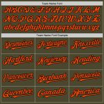 Personalized Olive Orange-Black Authentic Sleeveless Salute To Service Baseball Jersey Team Custom Name and Number