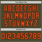 Personalized Olive Orange-Black Authentic Sleeveless Salute To Service Baseball Jersey Team Custom Name and Number