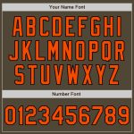 Personalized Olive Orange-Black Bomber Full-Snap Varsity Letterman Salute To Service Jacket Team Custom Name and Number