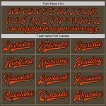 Personalized Olive Orange-Black Bomber Full-Snap Varsity Letterman Two Tone Salute To Service Jacket Team Custom Name and Number