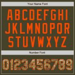 Personalized Olive Orange Pinstripe Camo Salute To Service Two-Button Unisex Softball Jersey Team Custom Name and Number